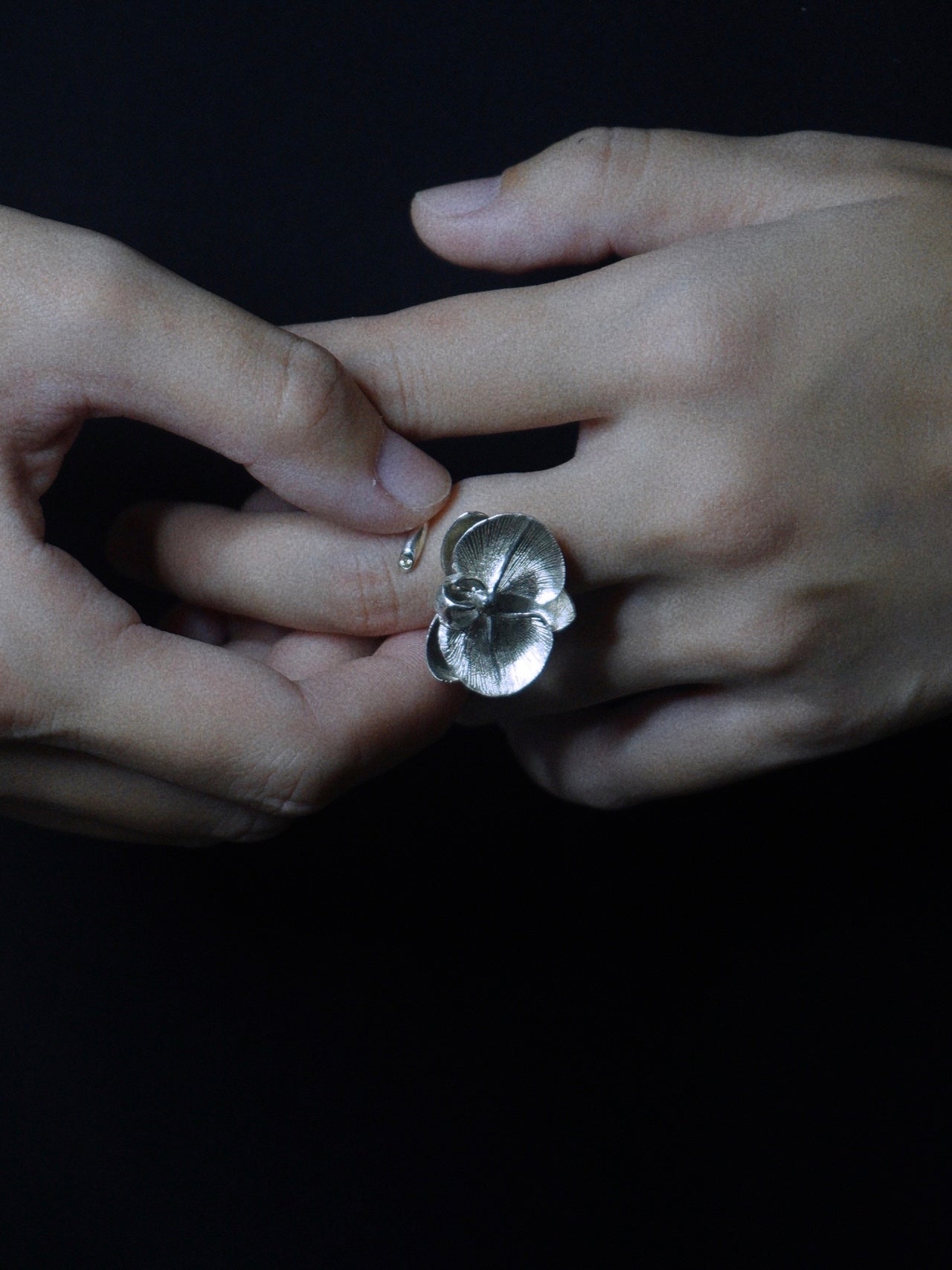 Orchid: Handcrafted Silver Ring- MonthlyEra*JordanZhang