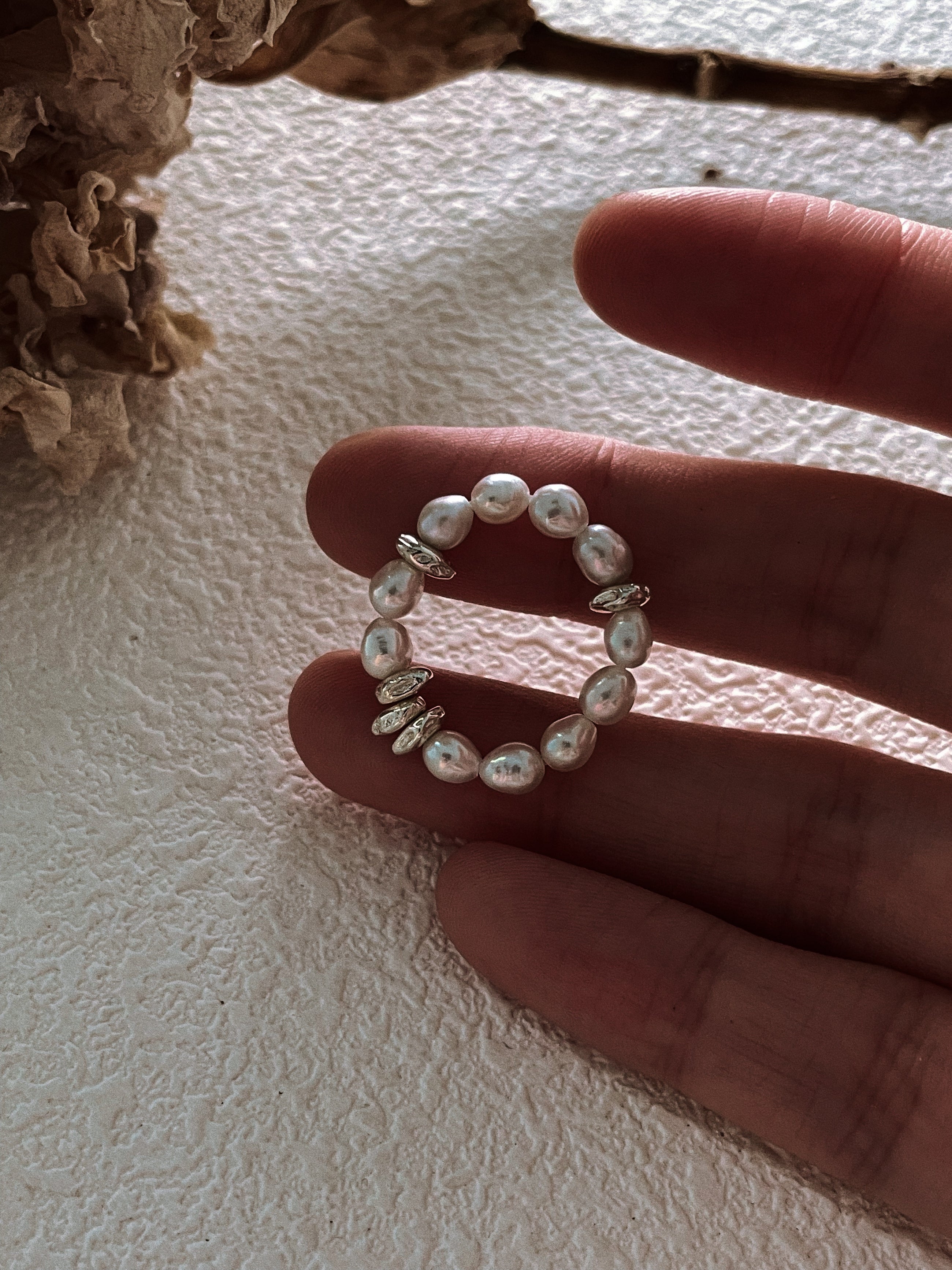 Mini Bean Pearl Ring