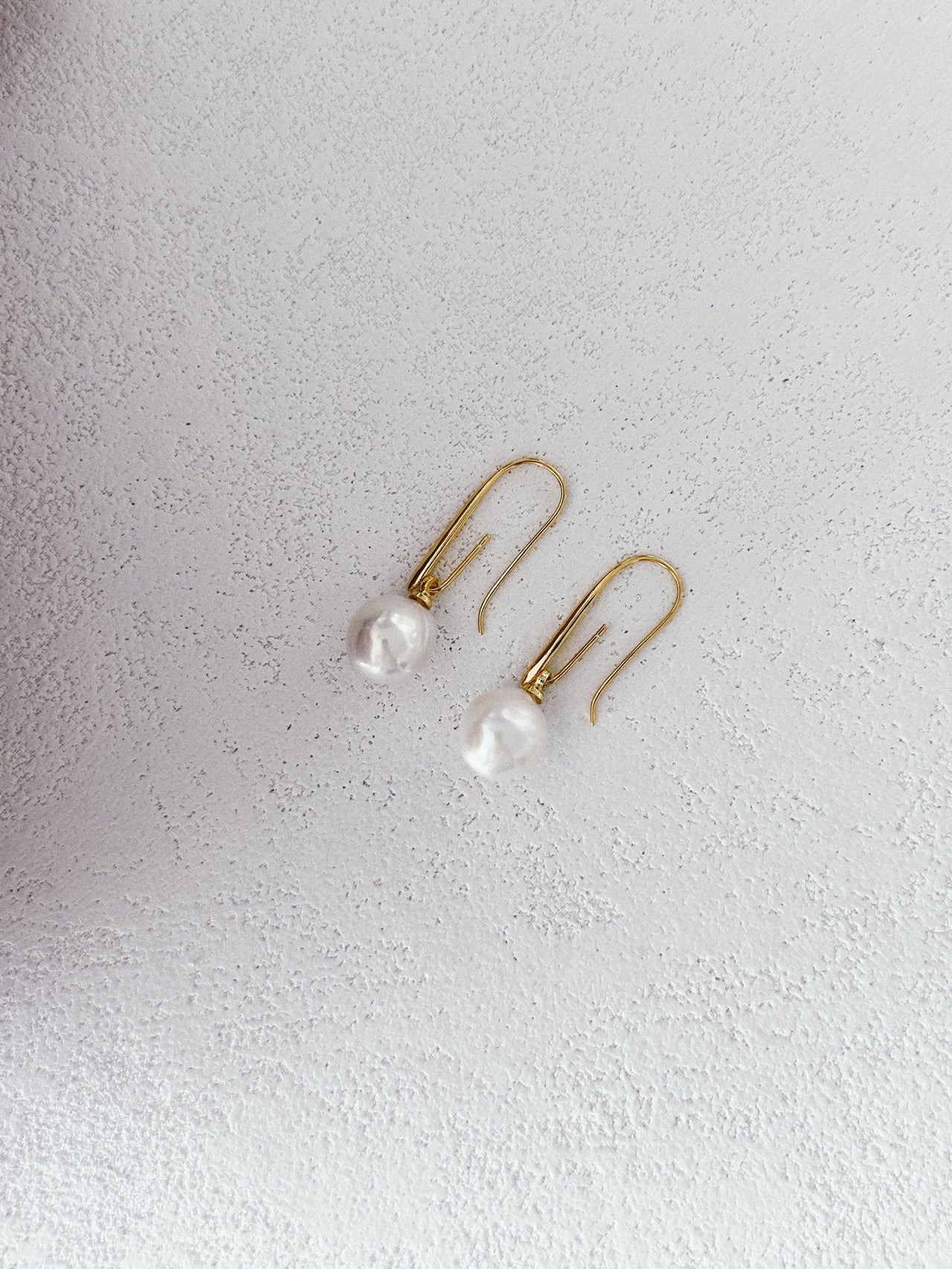 Long Hook Freshwater Pearl Earrings