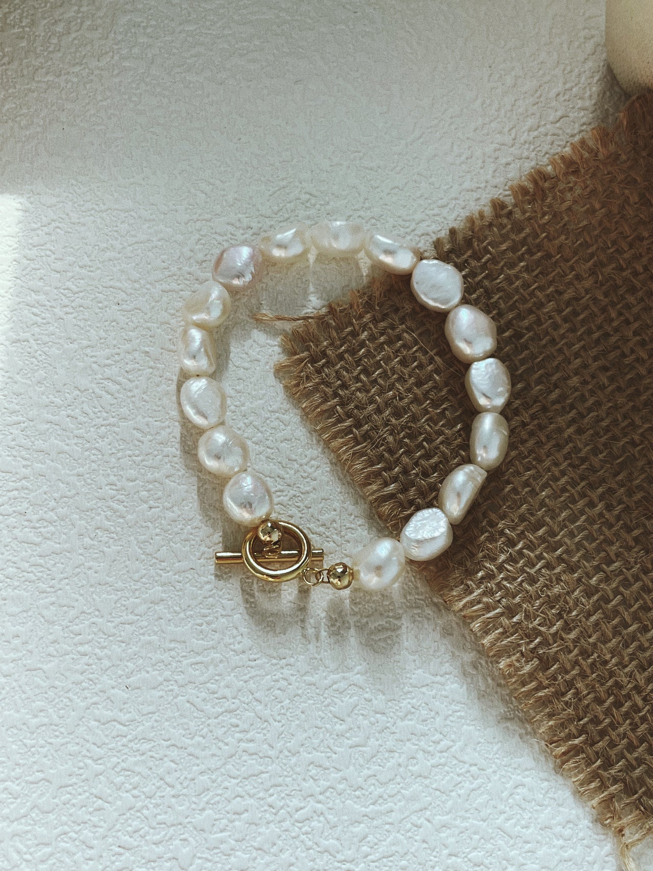 Baroque Pearl Bean Bracelet