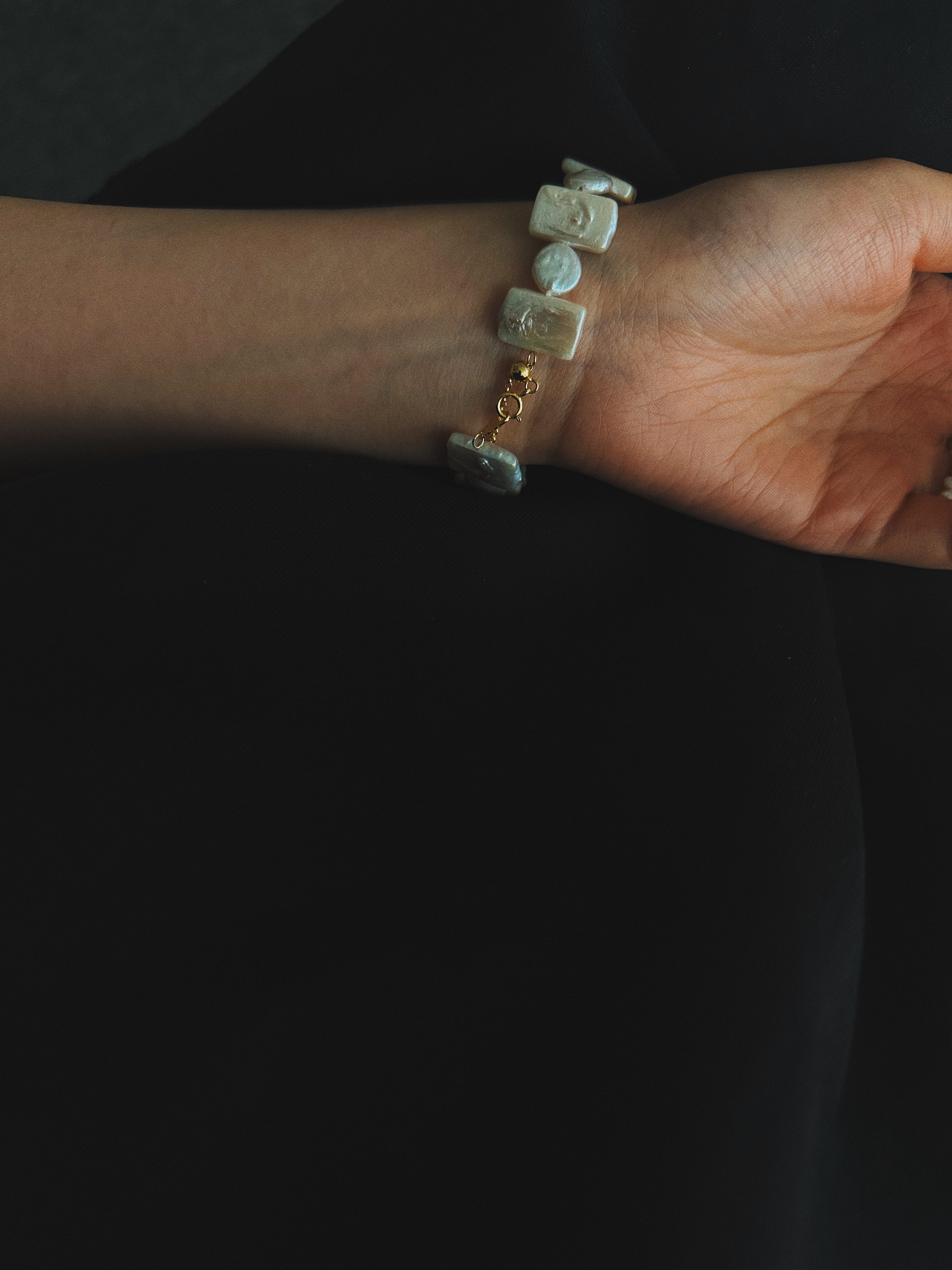 Geometric Pearl Bracelet